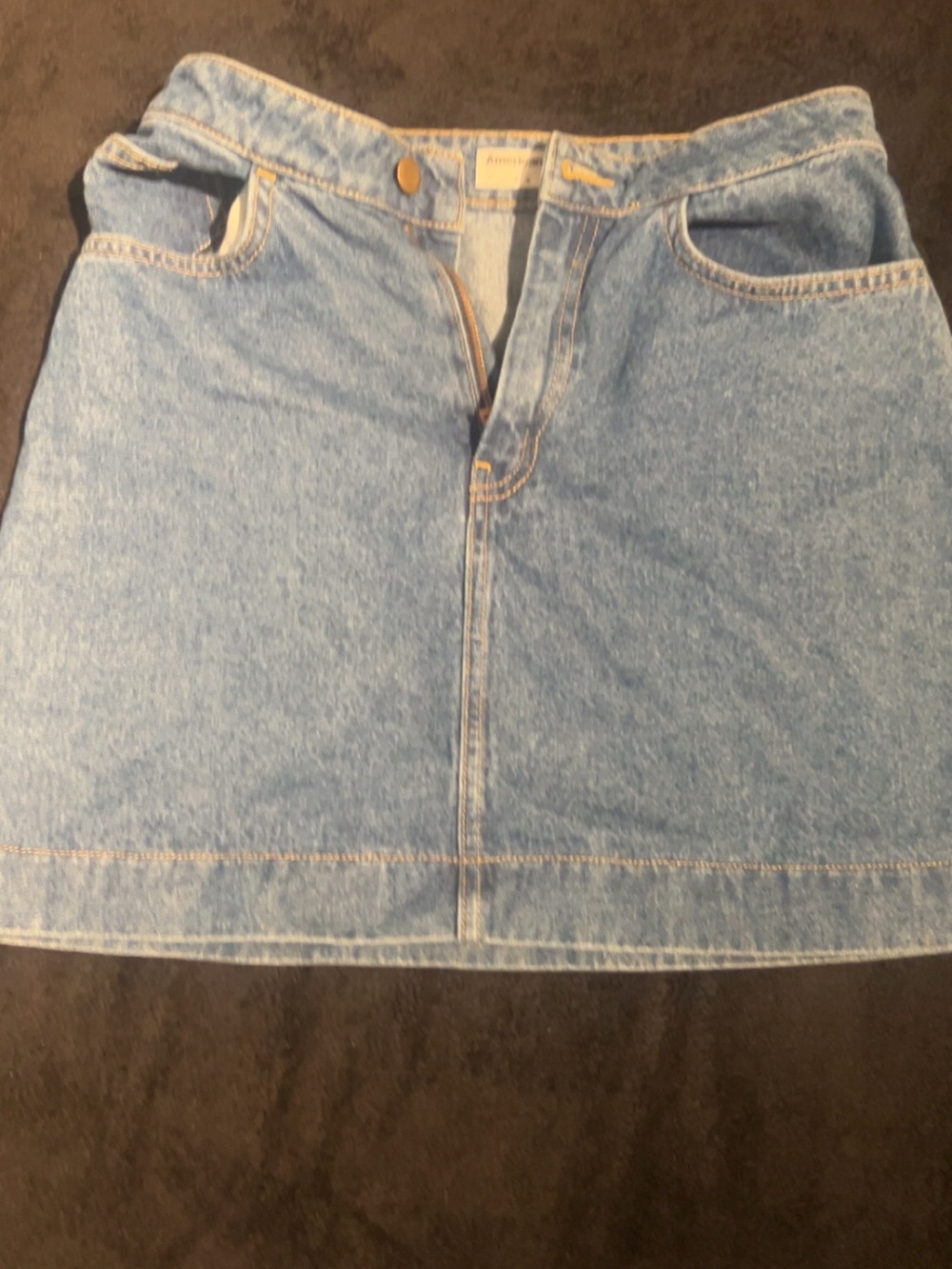 American Apparel Light Blue Denim Mini Skirt